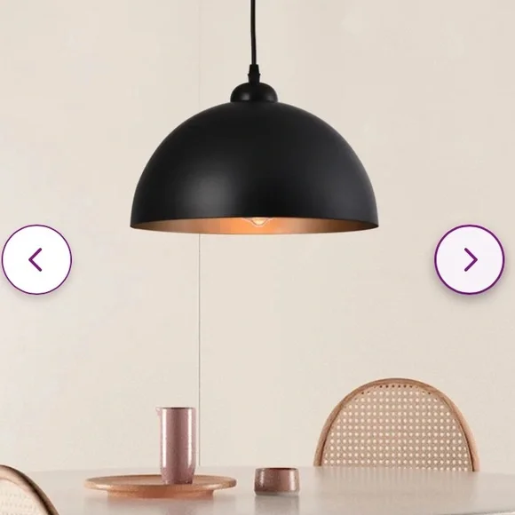 Dileo Industrial Pendant Light 2 Pack Vintage Hanging Lighting - Picture 2 of 11